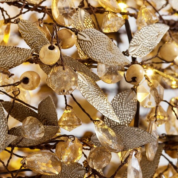 NWT Pottery Barn - Lit Rustic Leaf Orb 11" - Picture 5 of 6